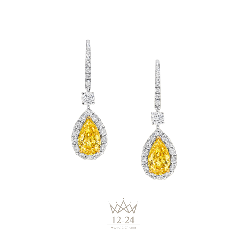 Graff Icon Pear Shape Yellow and White Diamond Earrings RGE1618P_RGE1618