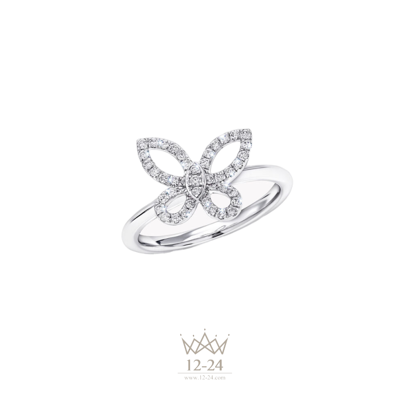 Graff Mini Butterfly Silhouette Diamond Ring RGR908