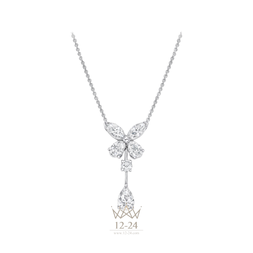 Graff Classic Butterfly Pear Shape Diamond Drop Pendant RGP178