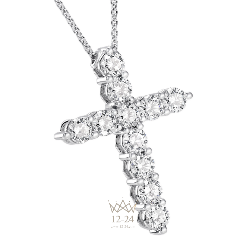 Graff Round Diamond Cross Small Pendant RGP007