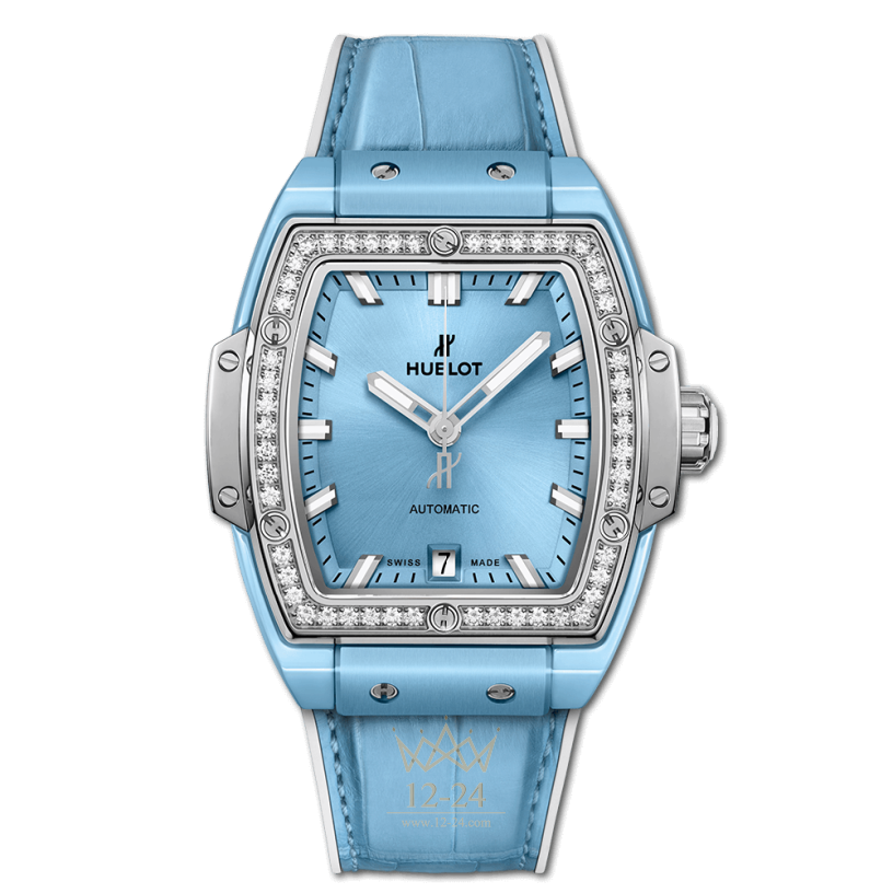 Hublot Light Blue Ceramic Titanium Diamonds 39 mm 665.EN.891L.LR.1204