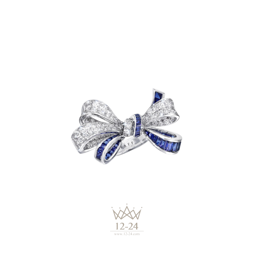 Graff Tilda's Bow Double Knot Sapphire and Diamond Ring RGR595