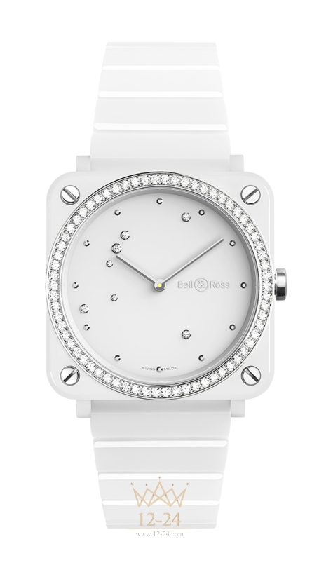 Bell &amp; Ross Br S White Diamond Eagle Diamonds BRS-EW-CE-LGD/SCE