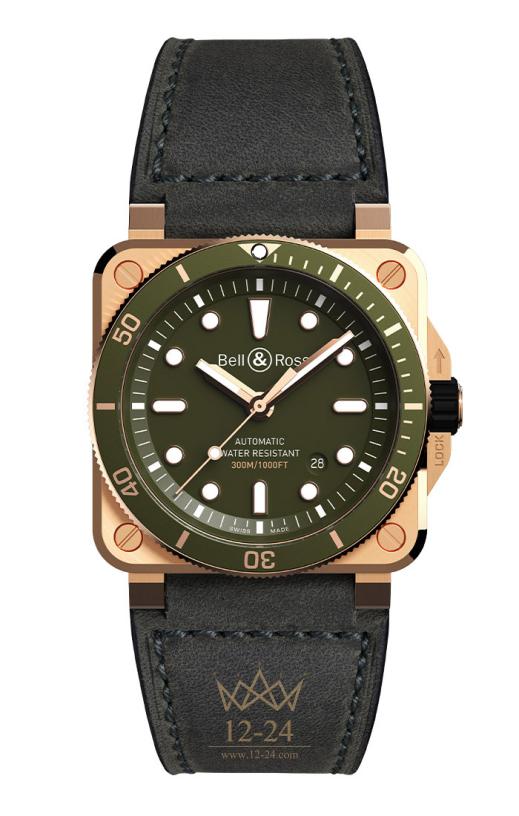 Bell &amp; Ross BR 03-92 Diver Green Bronze BR0392-D-G-BR/SCA