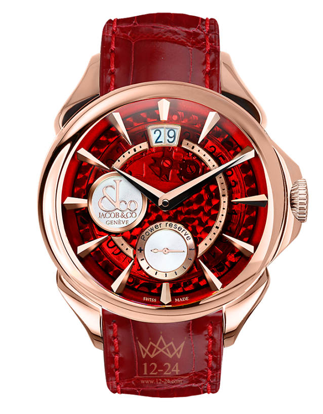 Jacob & Co PALATIAL CLASSIC MANUAL BIG DATE MINERAL CRYSTAL DIAL - ROSE GOLD CASE PC400.40.NS.MR.A