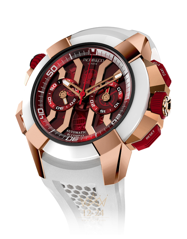 Jacob &amp; Co Epic X Chrono Rose Gold Red Dial EX300.40.RP.RR.B