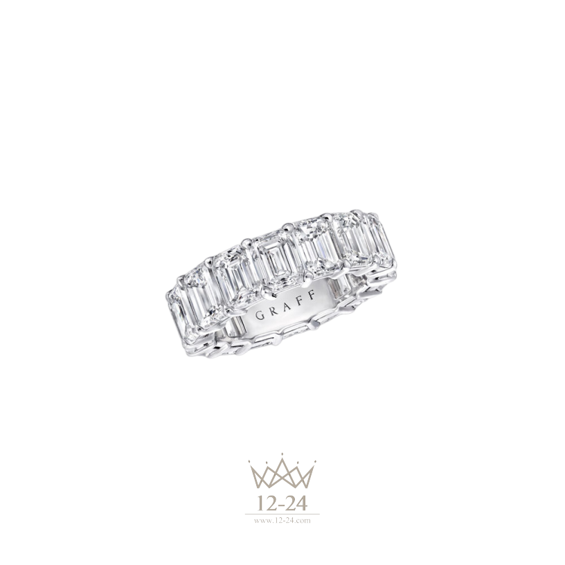 Graff Emerald Cut Diamond Wedding Band RGET047
