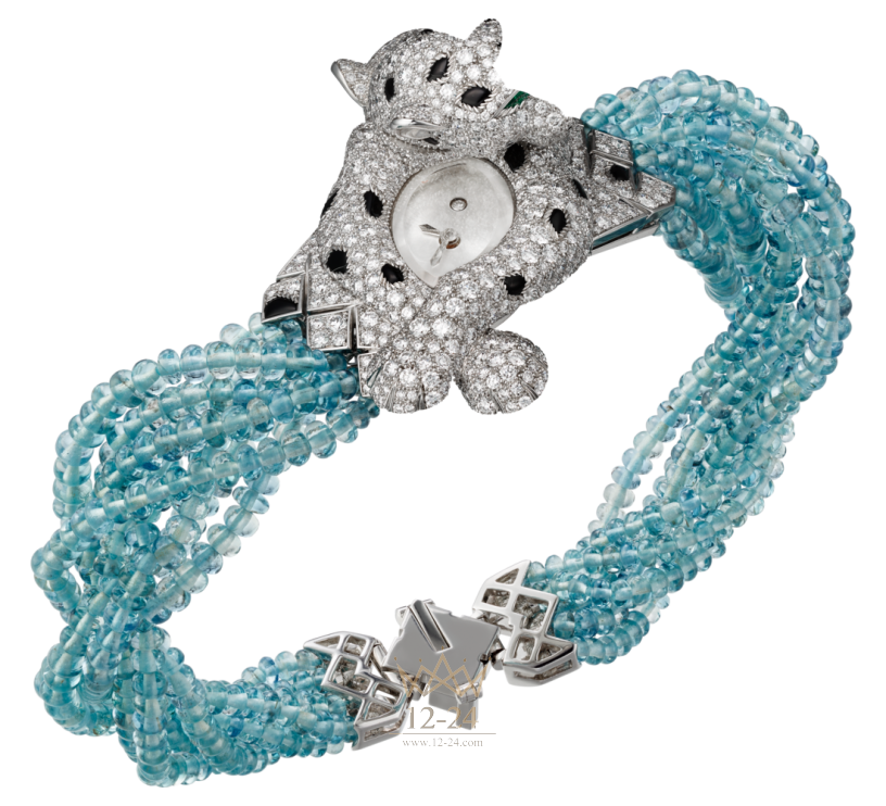 Cartier Visible Time Panthere Gardienne Aigue-marine HPI01144