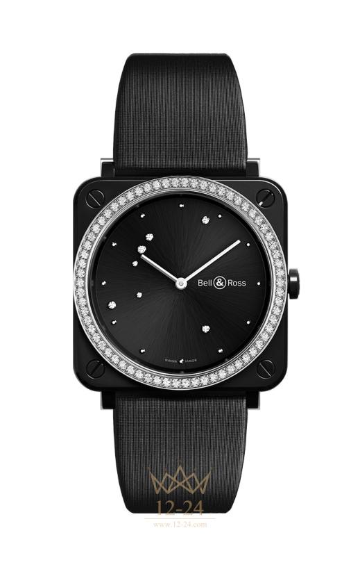 Bell &amp; Ross Br S Black Diamond Eagle Diamonds BRS-EBL-CE-LGD/SCA