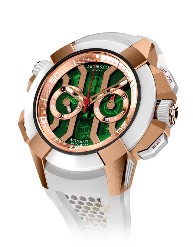 Jacob &amp; Co Epic X Chrono Rose Gold Green Dial EX300.40.SR.GN.A