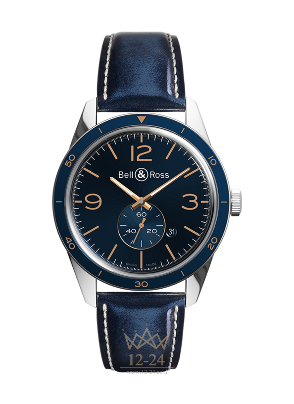 Bell &amp; Ross BR 123 AÉRONAVALE BRV123-BLU-ST/SCA