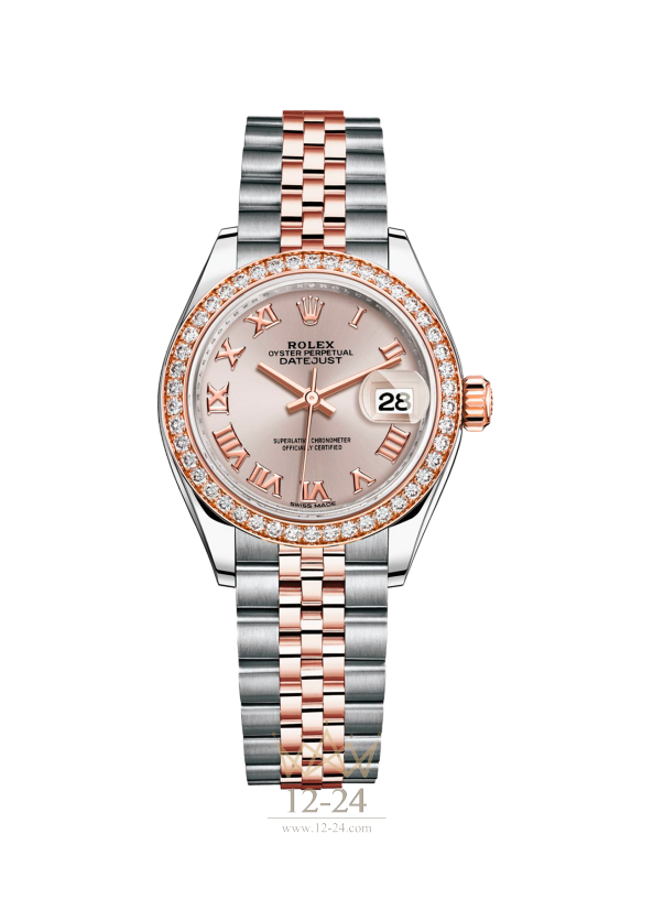 Rolex Lady-Datejust 28 Steel Everose gold and Diamonds 279381rbr-0005