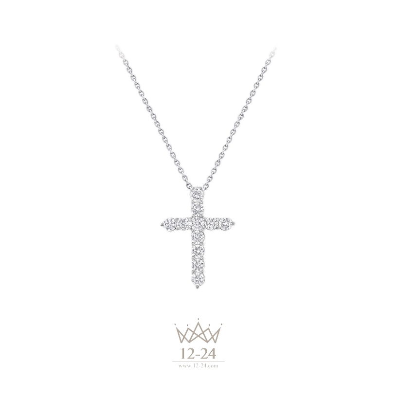 Graff Round Diamond Cross Medium Pendant RGP006