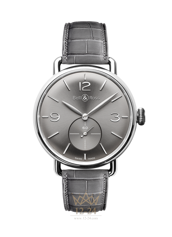 Bell &amp; Ross WW1 ARGENTIUM RUTHENIUM BRWW1-ME-AG-RU/SCR