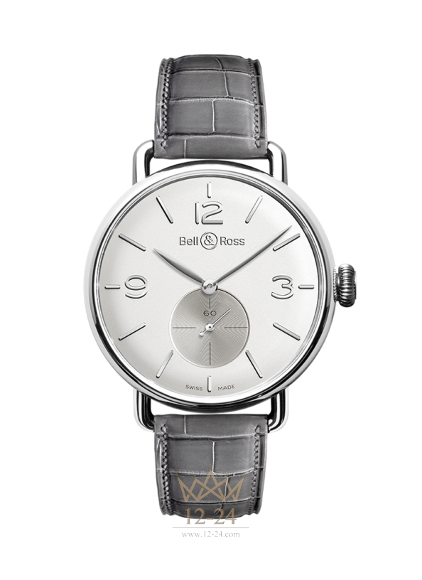 Bell &amp; Ross WW1 ARGENTIUM OPALIN BRWW1-ME-AG-OP/SCR