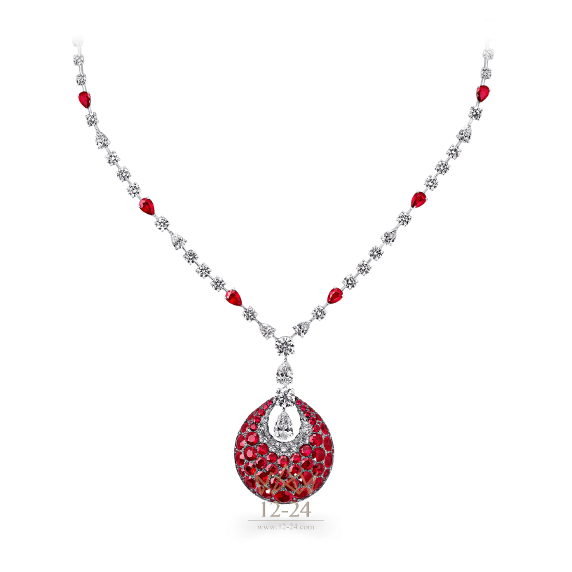 Graff Bombe Necklace Ruby and Diamond RGN271
