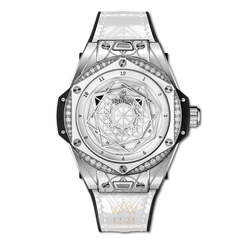 Hublot One Click Sang Bleu Steel White Diamonds 465.SS.2027.VR.1204.MXM19