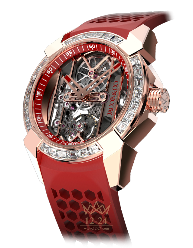 Jacob &amp; Co Epic X Rose Gold Baguette EX100.40.LD.OP.A