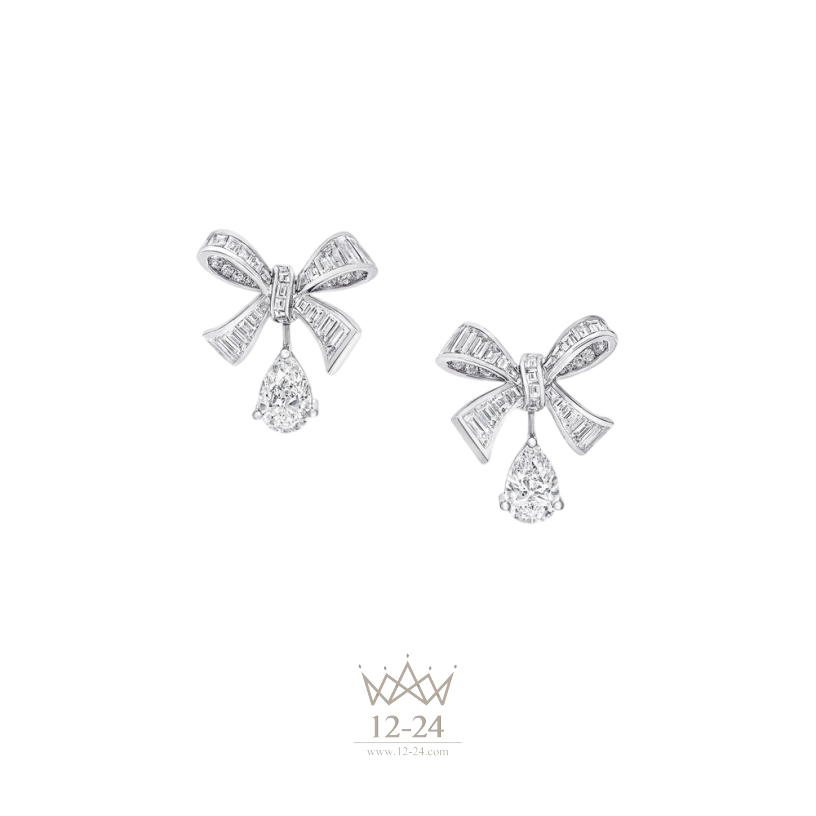 Graff Baguette Cut Diamond Drop Earrings RGE1351