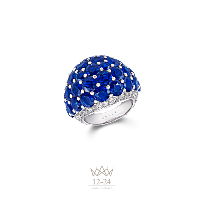 Graff Bombe Ring Sapphire and Diamond RGR285