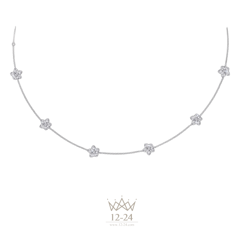 Graff Wild Flower Petite Pavé Diamond Necklace RGN834
