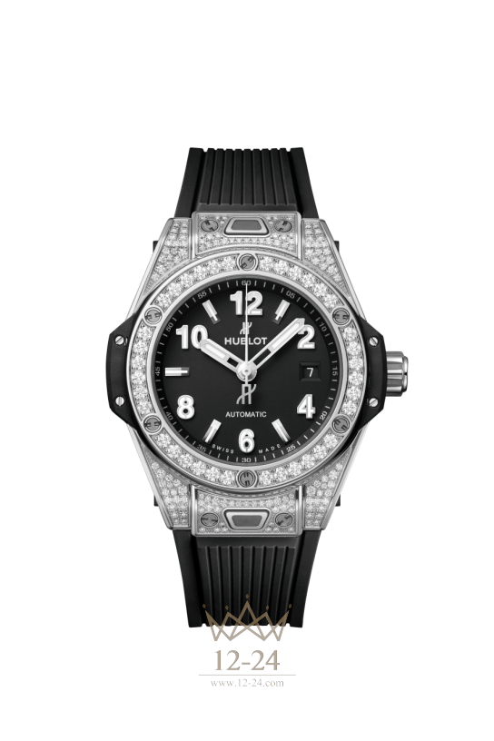 Hublot One Click Steel Pave 33 мм 485.SX.1170.RX.1604