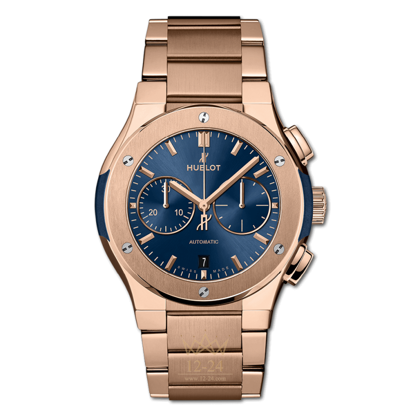 Hublot Chronograph Integrated Bracelet King Gold Blue 540.OX.7180.OX