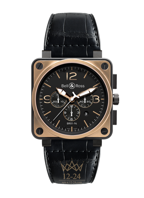 Bell &amp; Ross BR 01-94 ROSE GOLD &amp; CARBON OFFICER BR0194-BICO-OF