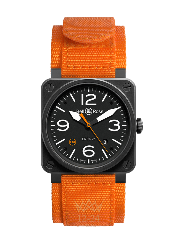 Bell &amp; Ross BR 03-92 ORANGE CARBON BR-CAL.302