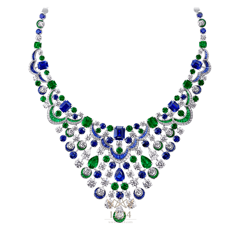 Graff Sapphire, Emerald and Diamond Necklace GN8172