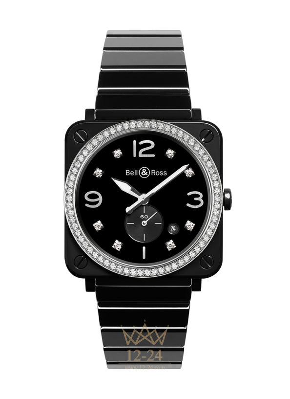 Bell &amp; Ross BR S BLACK CERAMIC DIAMONDS BRS-BL-CES-LGD/SCE