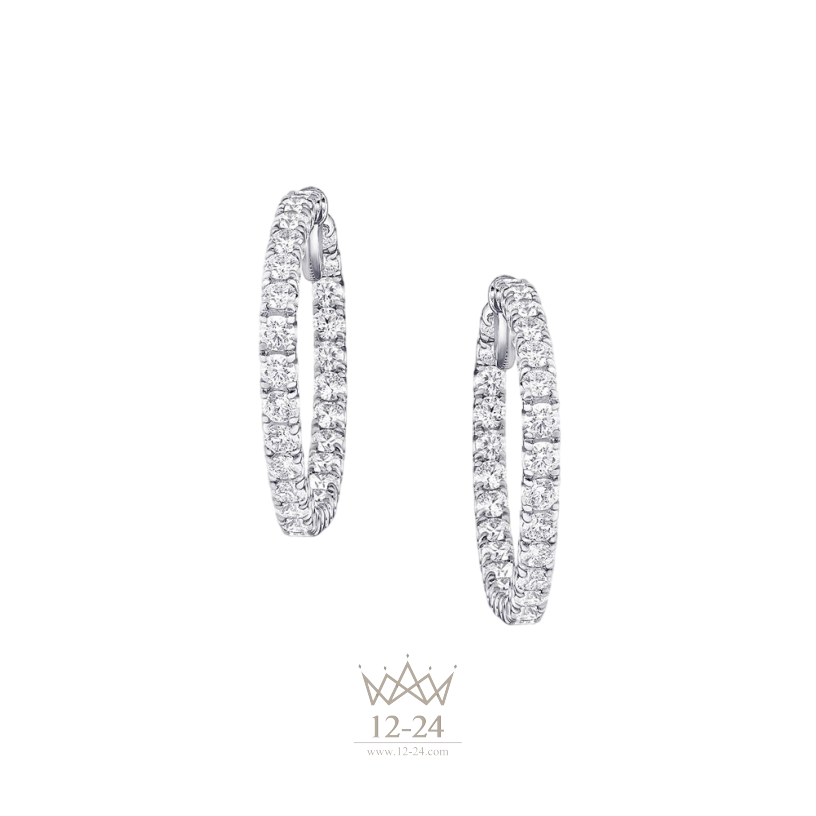 Graff Round Diamond Petite Hoop Earrings RGE916