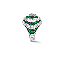 Украшение Graff Swirl Baguette Ring Emerald and Diamond RGR503 — additional thumb 3