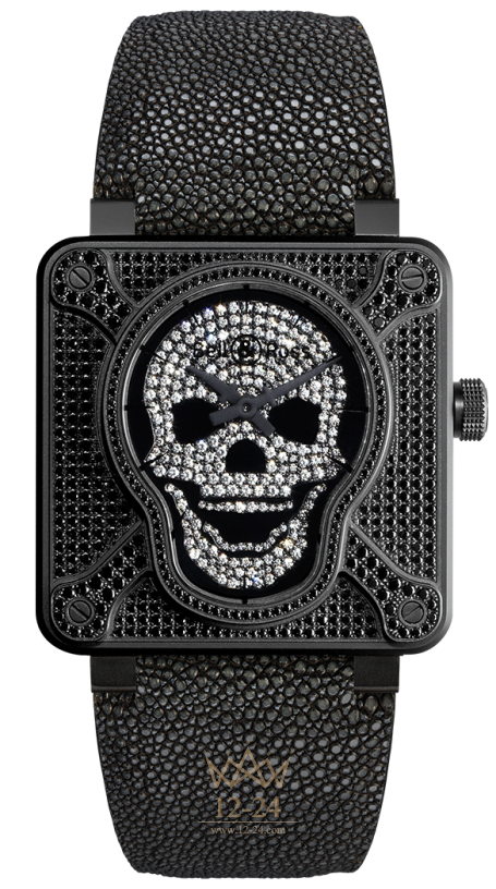 Bell &amp; Ross BR 01 Skull 672 BR0192-AIRBOR-FLD