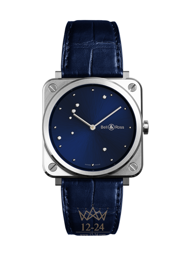 Bell &amp; Ross Br S Blue Diamond Eagle BRS-EA-ST/SCR