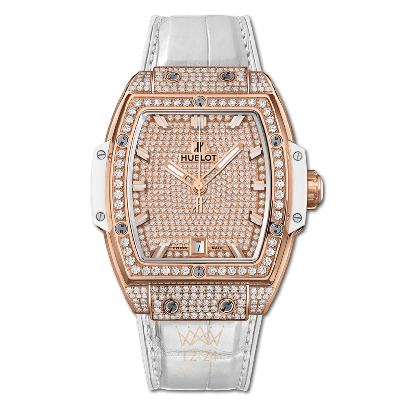 Hublot King Gold White Full Pave 39 mm 665.OE.9010.LR.1604