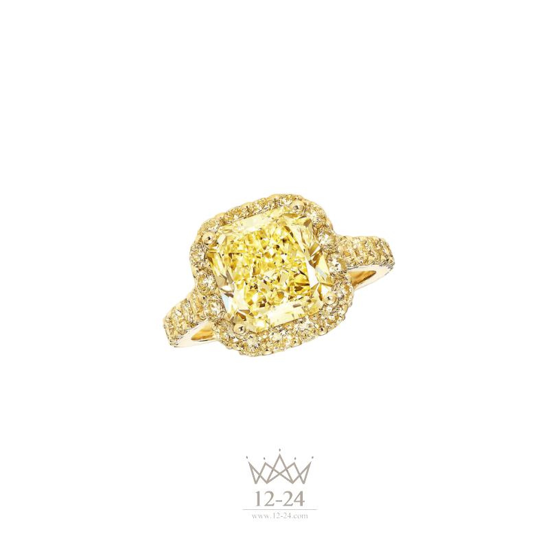 Graff Icon Radiant Cut Yellow Diamond Engagement Ring RGR647_RGR647