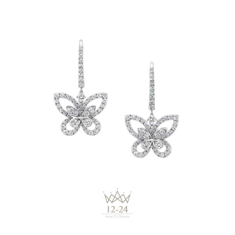 Graff Butterfly Silhouette Diamond Drop Earrings RGE1617