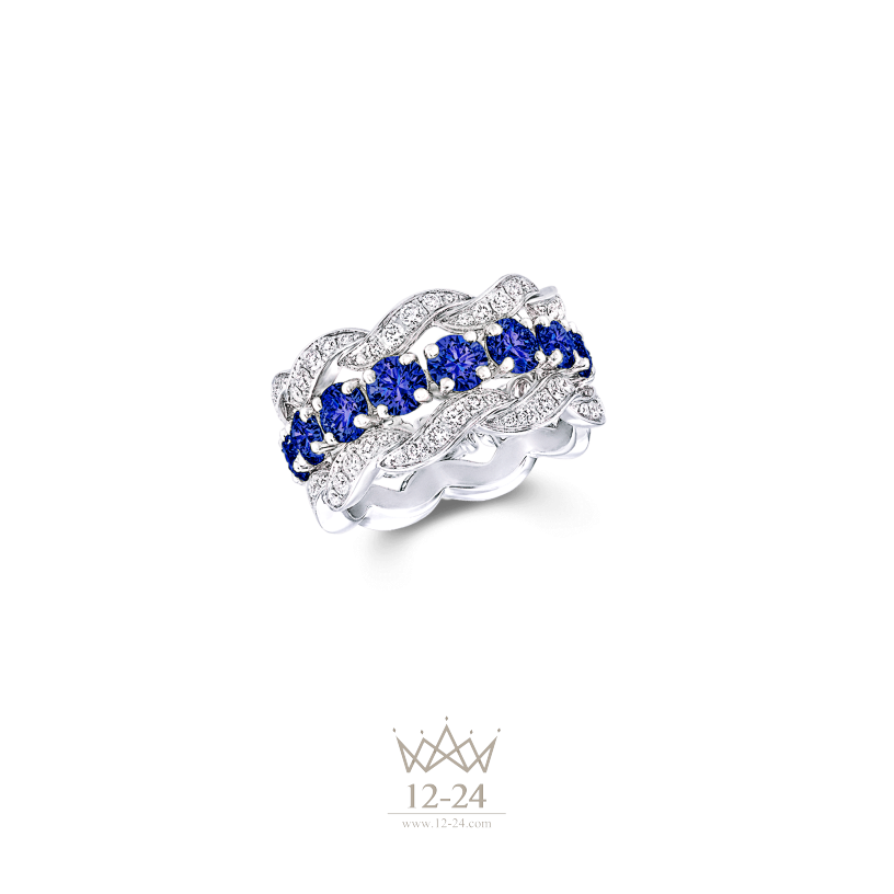 Graff Wave Eternity Band Sapphire and Diamond RGR299