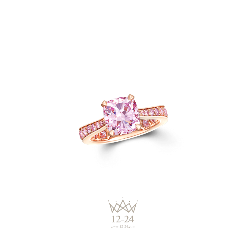 Graff Cushion Cut Pink Diamond Ring GR46488