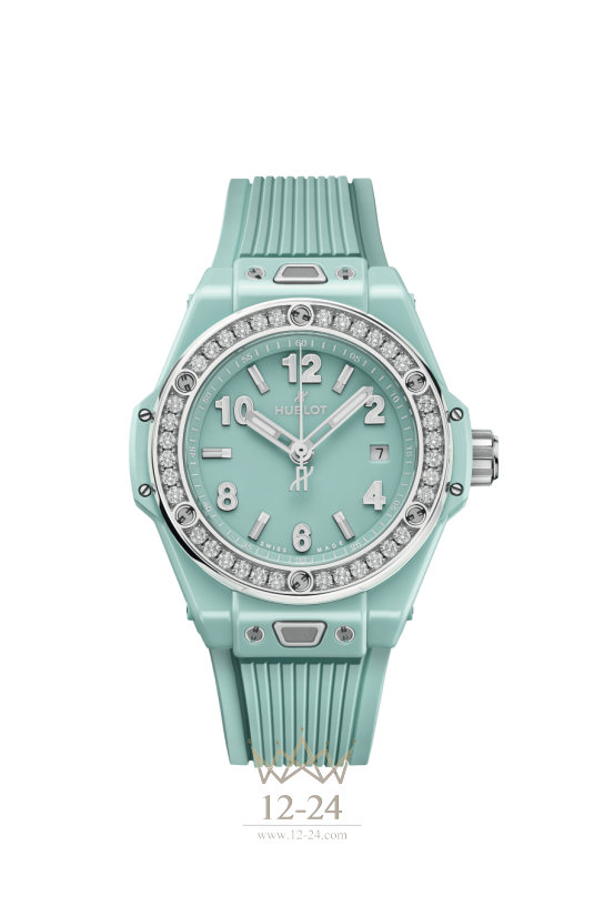 Hublot One Click Mint Green Ceramic Diamonds 485.GS.5271.RX.1204