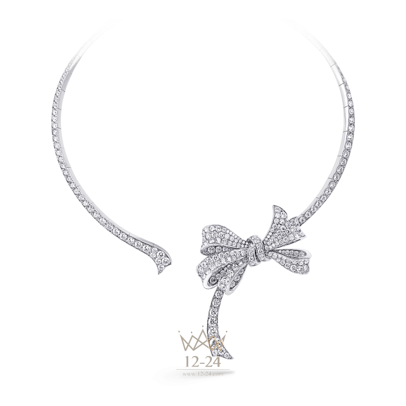 Graff Bow Open Necklace Diamond RGN459