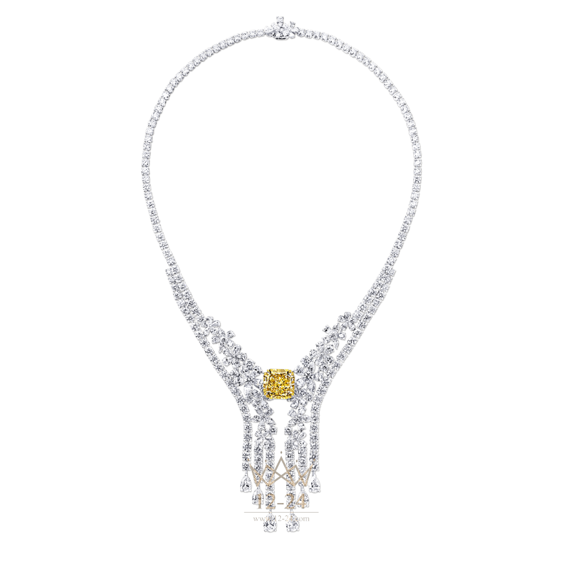 Graff Yellow and White Diamond Necklace GN8494