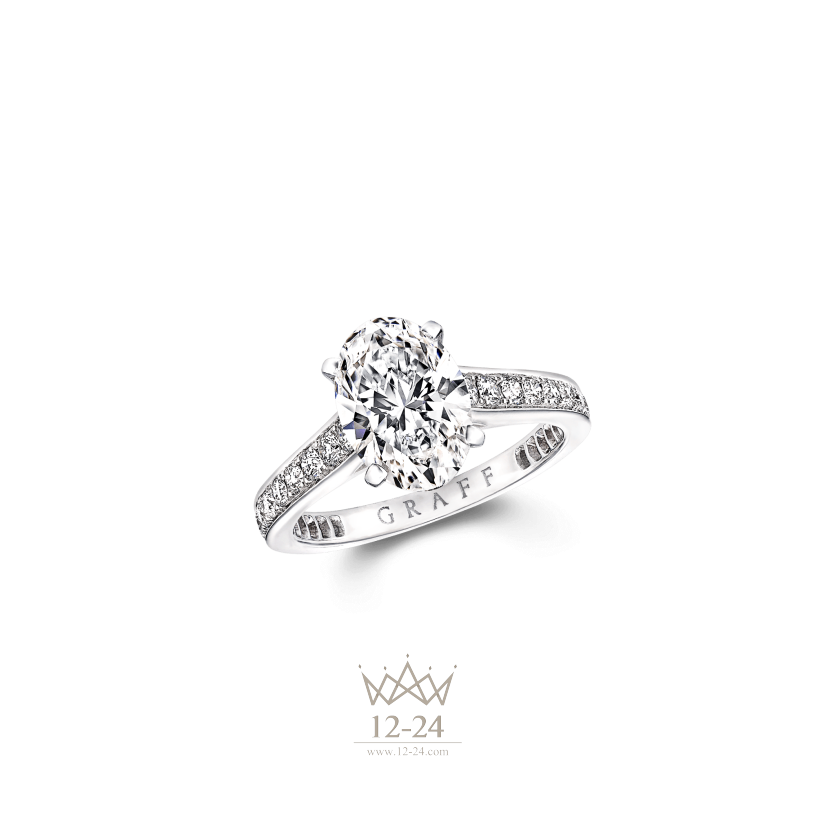 Graff Flame Oval Diamond Engagement Ring OPV01ALL