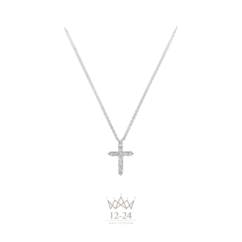 Graff Round Diamond Cross Petite Pendant RGP009
