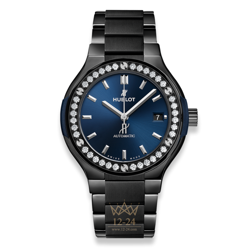 Hublot Ceramic Blue Bracelet Diamonds 568.CM.7170.CM.1204