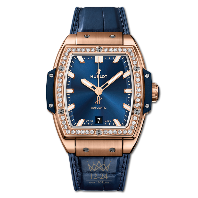 Hublot King Gold Blue Diamonds 665.OX.7180.LR.1204
