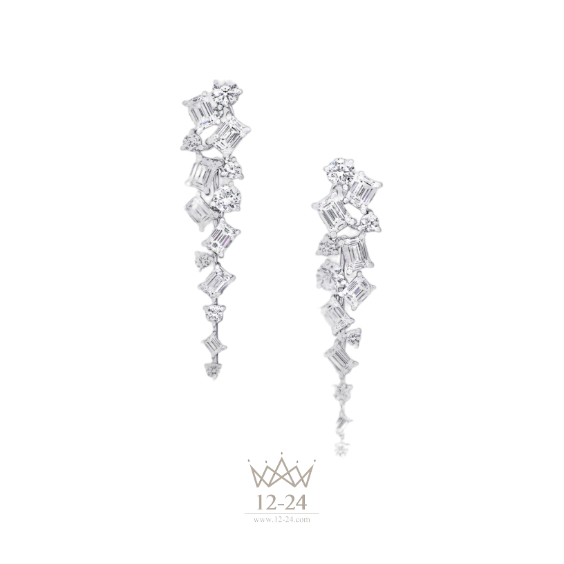 Graff Tapered Multi Shape Diamond Earrings RGE1193_GE36482