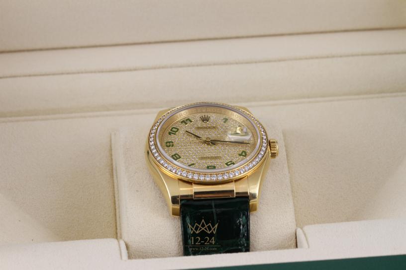 Rolex Yellow gold Pave Dial 36 16188