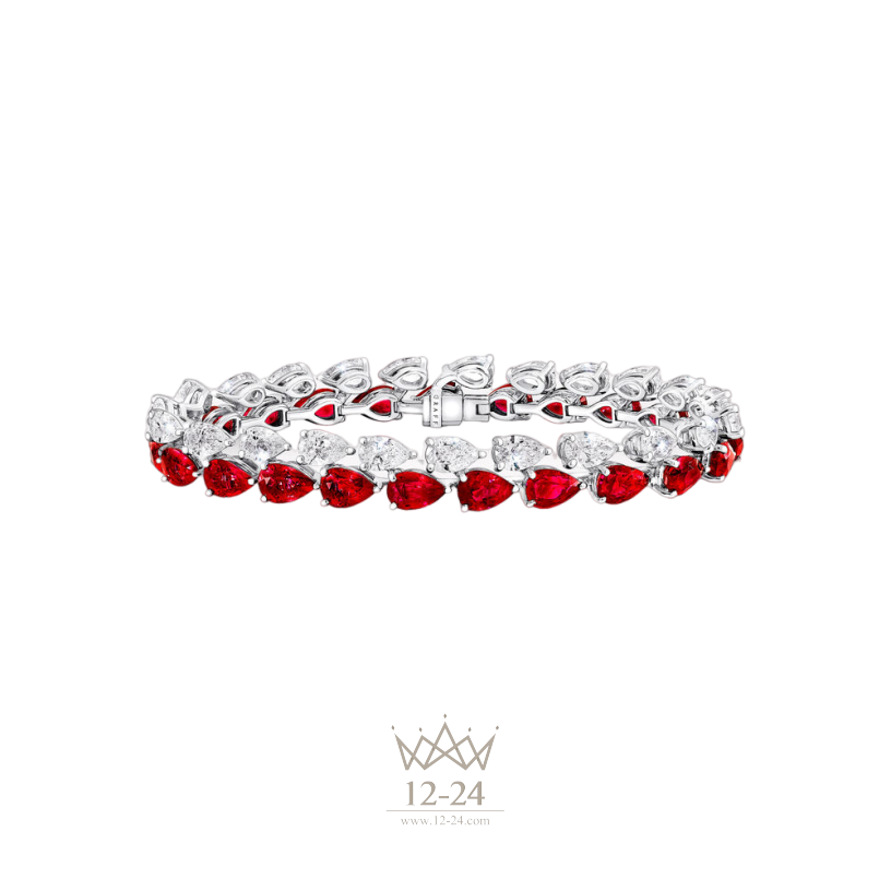 Graff Pear Shape Ruby and Diamond Bracelet RGB340_GB6697
